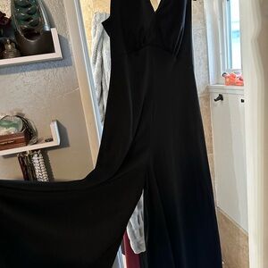 Elegant Black Jumpsuit with Palazzo Pants